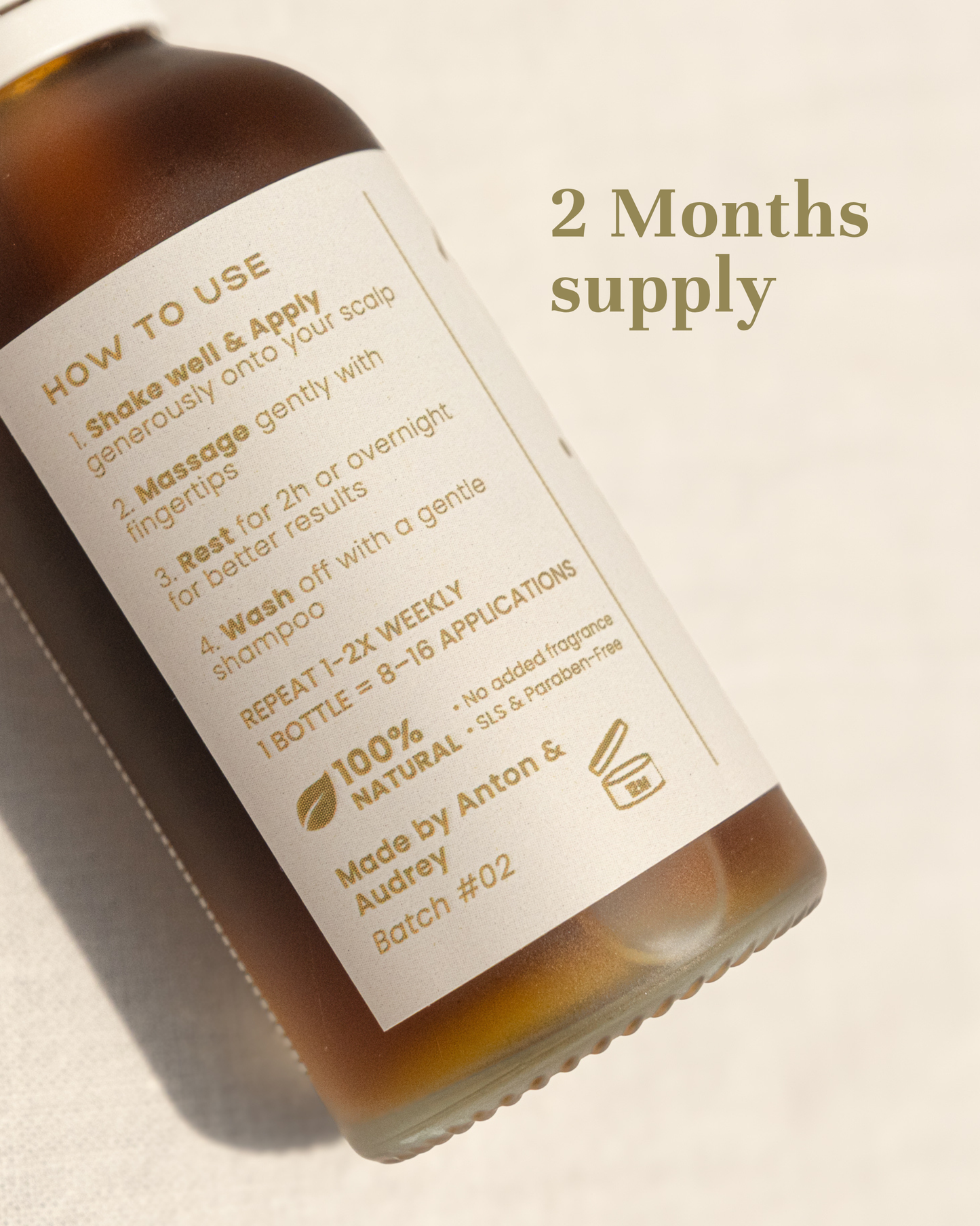 Close-up of natural scalp oil for seborrheic dermatitis and dandruff treatment